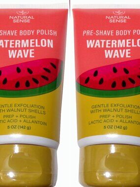 Natural Sense Watermelon Wave Pre-Shave Body Polish 2-Pack, 10 oz